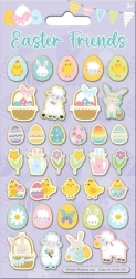 Glitter Easter animal stickers – reusable