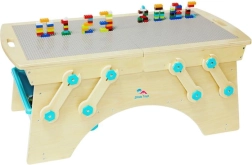 2Kids Toys mängulaud ehitusklotside jaoks koos hoiukastidega