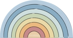 TOOKY TOY puidust pastellkaar Montessori ehituskomplekt