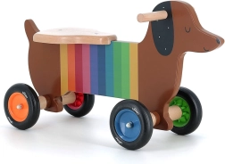Vilac Wooden Push Scooter Colorful Dog