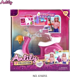 Tõukeratas nukkudele lisadega