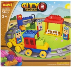 Jumei City ehitusklotside komplekt rong 54 osaga 28 × 26 cm – 1 tk