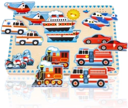 Wooden Sound Puzzle Vehicles