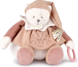Kinkekomplekt: plüüsist jääkaru Doudou rõngaga 30 cm roosa