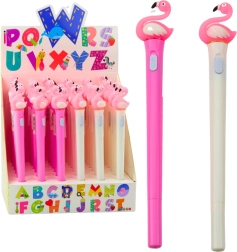 Helendav flamingo pastapliiats roosa sule ja sinise tindiga 0,7 mm