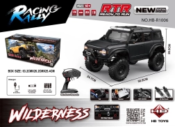 RC-auto WILDERNESS 1:10, must, veekindel, LED-valgustus