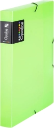 Document Box with Elastic Band A4 Green