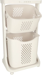 Kahekorruseline ratastel pesu- ja mänguasjaorganiseerija