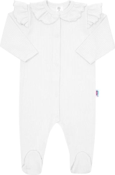 Imikute puuvillane kombinesoon New Baby Stripes valge 80 (9–12 k)