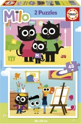 Puzzle Milo 2x48 tükki EDUCA-lt