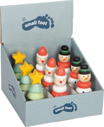Small foot jõulu- ja talvine puidust virnastatav figuur