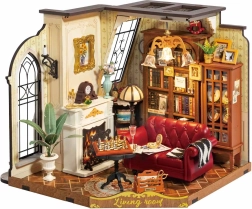 Rolife DIY 3D puidust pusle elutuba LED-valgustusega