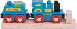 Sinine vedur tenderiga ja 2 rööpaga (Bigjigs Rail)