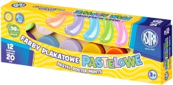 Pastelsed temperavärvid ASTRA 12×20 ml