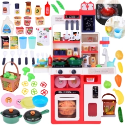 Interaktiivne laste köögimängukomplekt tulede, helide ja auruga
