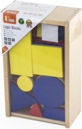 Puidust loogikaklotsid – geomeetrilised kujundid VIGA TOYS montessori