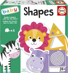 EDUCA Baby Shape Sorter Explore Shapes with Zebra Zak (6 × 2 pieces)