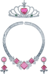 Printsessikomplekt kaelakeega – roosa