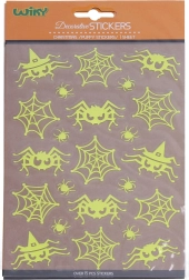 Pimedas helendavad ämblikumotiiviga kleepsud 25 × 14,4 cm halloweeniks