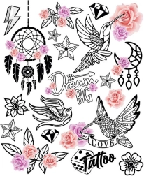 Iron-ons Hummingbird Large Sheet