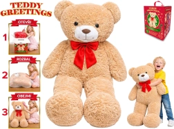 Teddy Greetings 120 cm beež kikilipsuga kaisukaru