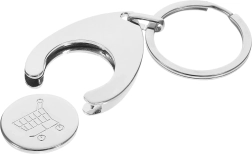 Metallist 2‑ühes võtmehoidja ostukäru žetoniga