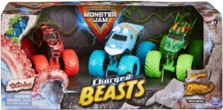 Monster Jam Charged Beasts – 3 monsterauto komplekt 1:64