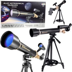 Alumiiniumist hariduslik astronoomiline teleskoop 50/500 koos statiivi ja lisavarustusega