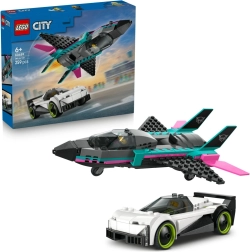 LEGO City reaktiivlennuk vs. võidusõiduauto