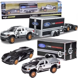 Maisto metallist komplekt 1:64 – FORD Raptor haagisega ja FORD GT Heritage