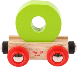 Wooden Railway Wagon Bigjigs Rail - Letter O