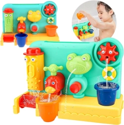 Interactive bath panel with water effects and suction cups - 1 piece