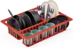 Laste nõudekuivatusrest nõudega