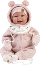 Llorens New Born realistlik beebi helidega, pehme kehake 44 cm