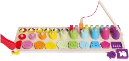 Wooden Educational Set 4-in-1 with Numbers, Shapes and Magnetic Fishing