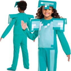 Laste MINECRAFT teemantsoomuse kostüüm 109–126 cm (4–6 aastat)