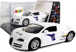 Police sports car with drive, lights and sounds – white