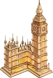 ROBOTIME puidust 3D pusle Big Ben – valgustusega kellatorn
