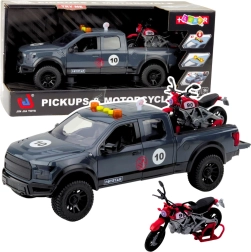 Pick-up mootorrattaga valgus- ja heliefektidega