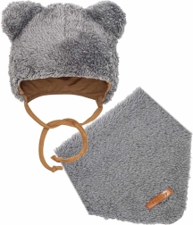 Talvine beebikomplekt: müts ja kaelasall New Baby teddy bear hall