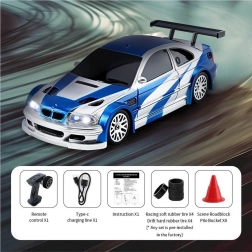 Sinine RC-driftiauto mõõtkavas 1:43 koos tarvikutega