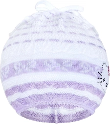 Kootud müts-sall New Baby kassike, lilla 3–4 aastat