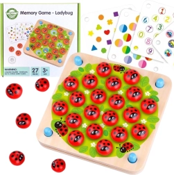 Puidust mälumäng lepatriinudega WOOPIE Green