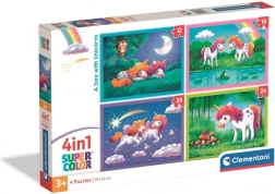 Clementoni ükssarvikute pusle 4in1 (12–24 tükki)