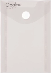 A7 Vertical Snap-Button Wallet, Clear Opaline
