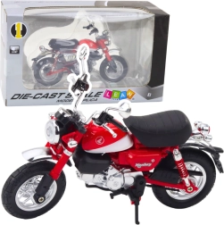 Retro red metal motorcycle 1:12