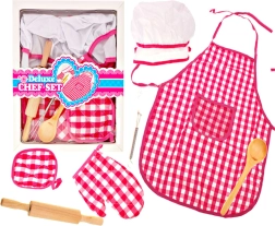 Laste kokakomplekt 7-osaline kinkekarbiga