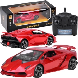 Puldist juhitav auto LAMBORGHINI 1:24, punane 2.4 GHz