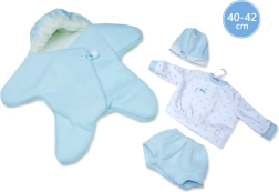 Outfit for NEW BORN doll 40–42 cm – fleece star, 3-piece set