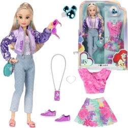 Disney ILY 4Ever moenukk, inspireeritud ARIELIST muinasjutust „Väike merineitsi“, riiete ja aksessuaaride komplekt 30 cm